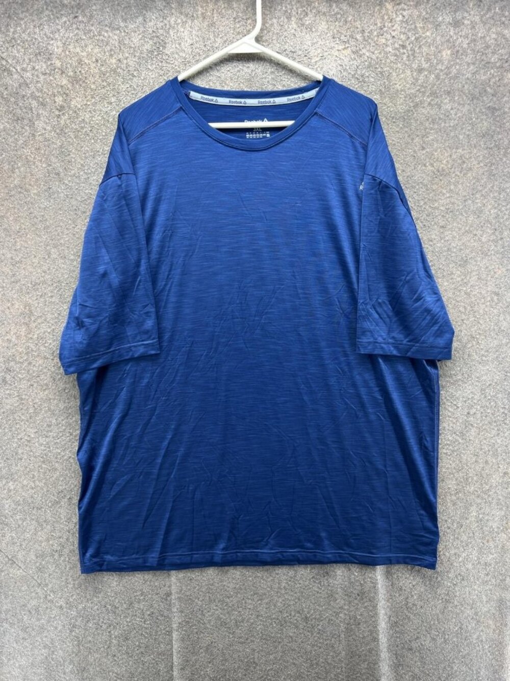 Reebok Shirt Mens 3XL Blue Short Sleeve Tagless Performance Athletic Top